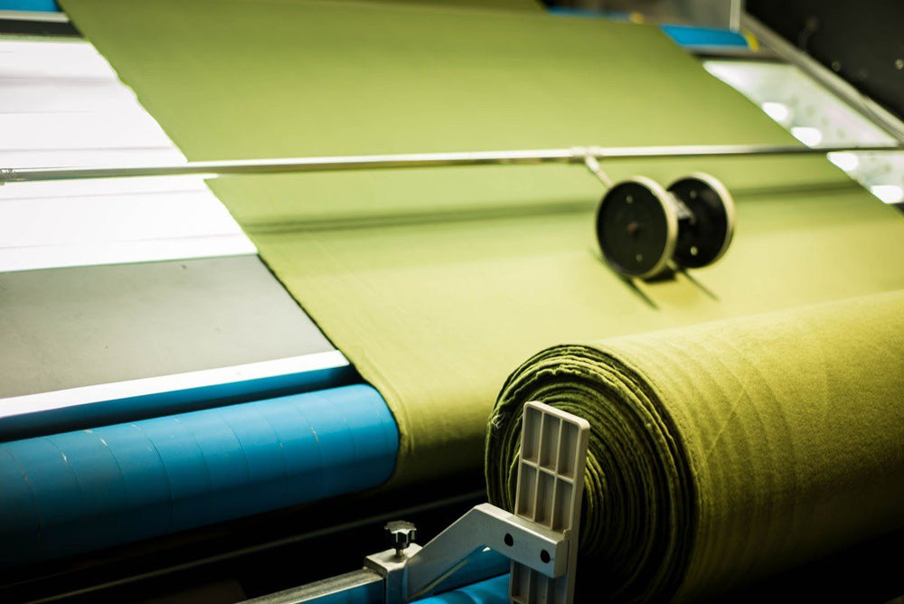 Merino fabric on the finishing line