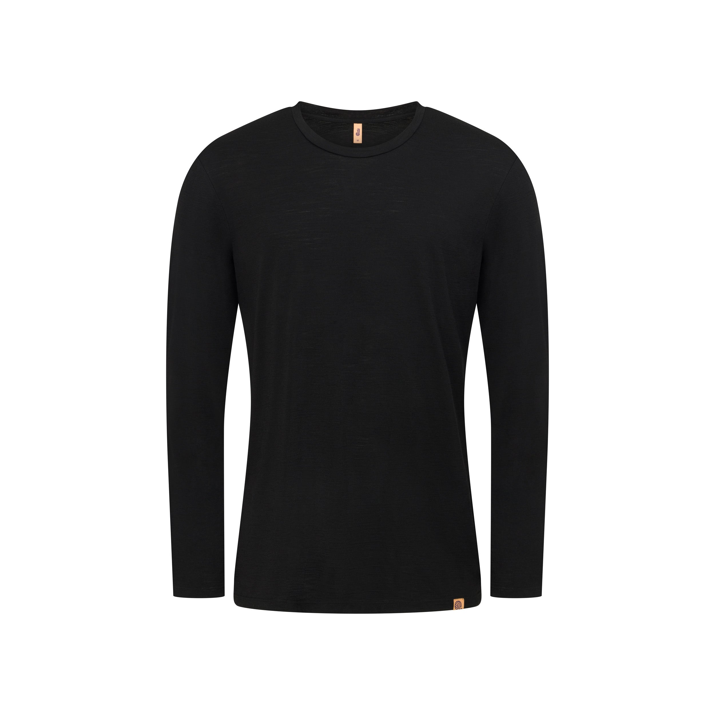 ONC MERINO 「 LONG SLEEVE TEE BLACK 」 Men's Long Sleeve Merino T-Shirt – Ottie Merino