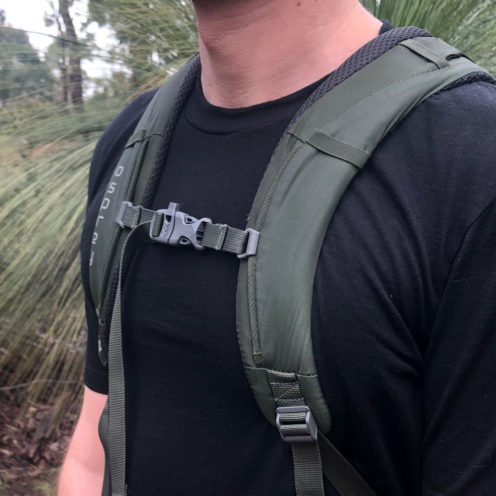 Merino shirt under backpack straps